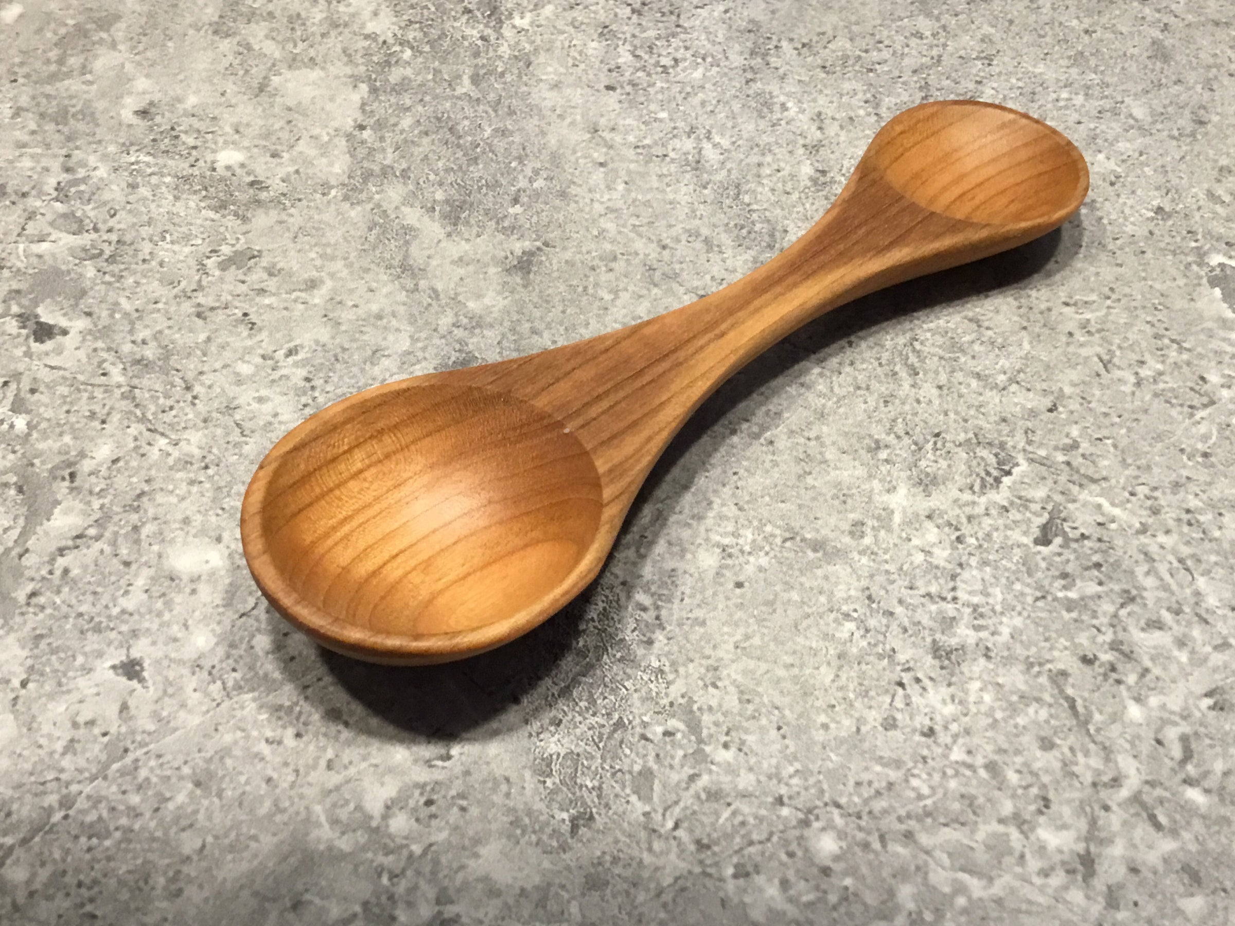 I. Measuring Spoon 7”  Chester P. Basil's wood